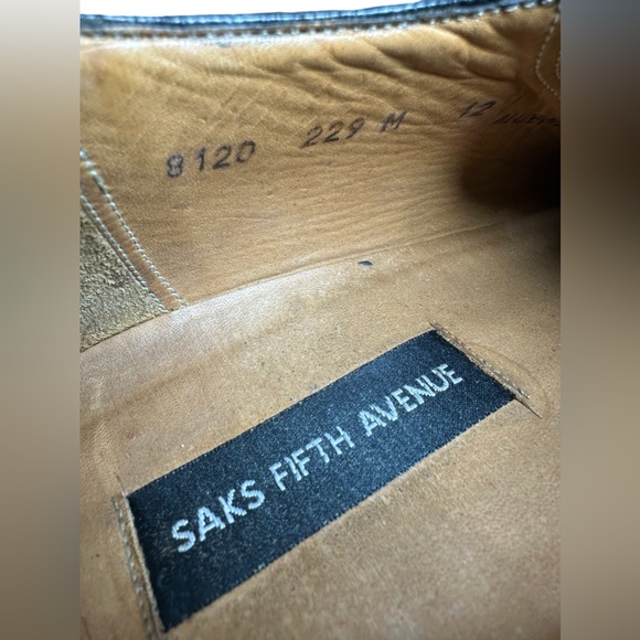 Genuine men SAKS FIFTH AVENUE alligator monk strap shoes 12 M - Picture 8 of 10